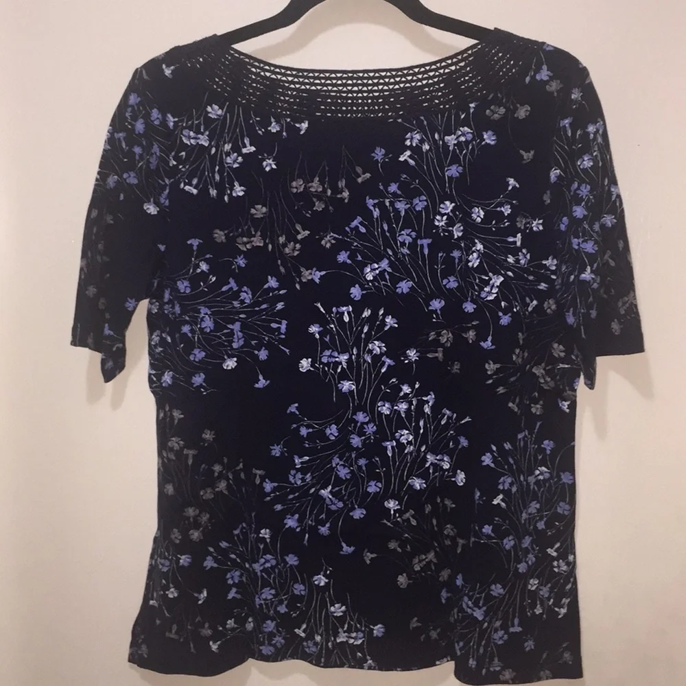 Croft & Barrow Cotton T-shirt Blouse - Picture 3 of 7